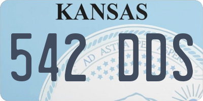 KS license plate 542DDS