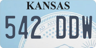 KS license plate 542DDW