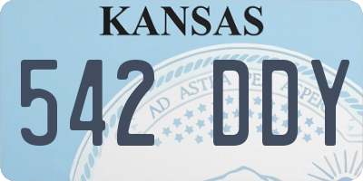 KS license plate 542DDY