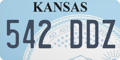 KS license plate 542DDZ