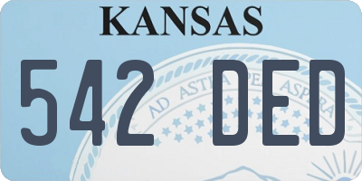 KS license plate 542DED