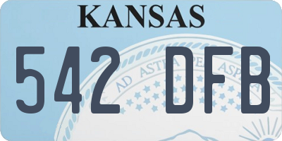 KS license plate 542DFB