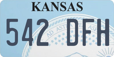 KS license plate 542DFH