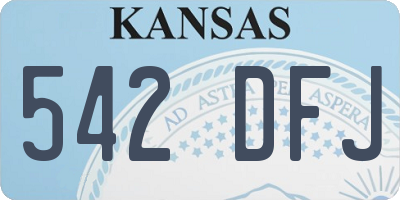 KS license plate 542DFJ