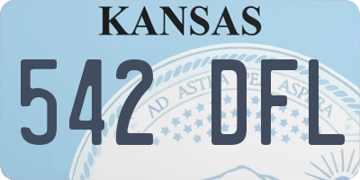 KS license plate 542DFL