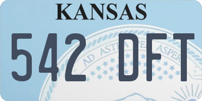 KS license plate 542DFT