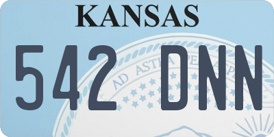 KS license plate 542DNN