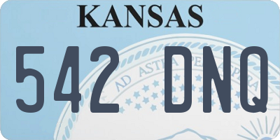 KS license plate 542DNQ