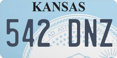 KS license plate 542DNZ