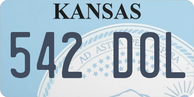 KS license plate 542DOL