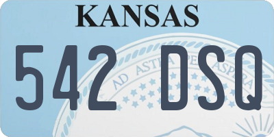KS license plate 542DSQ