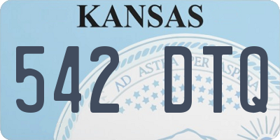 KS license plate 542DTQ