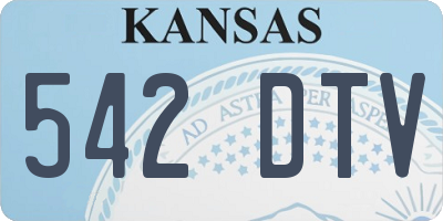 KS license plate 542DTV