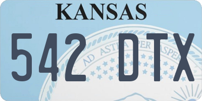 KS license plate 542DTX