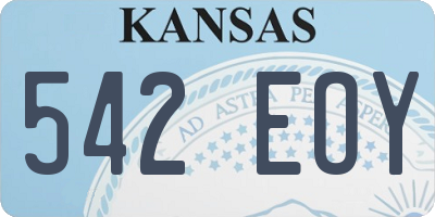 KS license plate 542EOY
