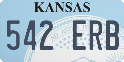 KS license plate 542ERB