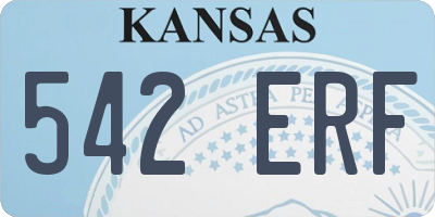 KS license plate 542ERF