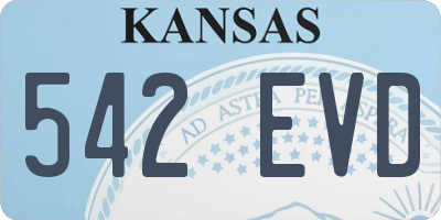 KS license plate 542EVD