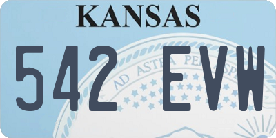 KS license plate 542EVW