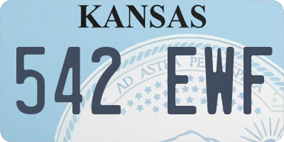 KS license plate 542EWF