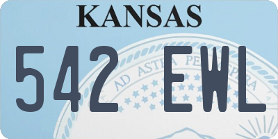 KS license plate 542EWL