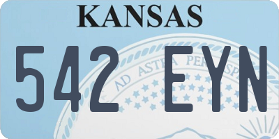 KS license plate 542EYN
