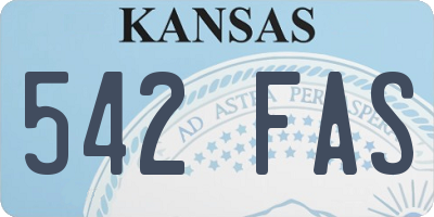 KS license plate 542FAS