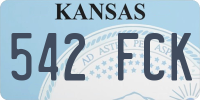KS license plate 542FCK