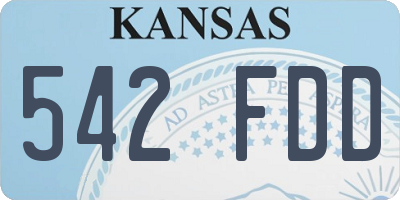 KS license plate 542FDD