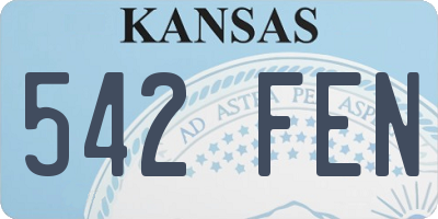 KS license plate 542FEN