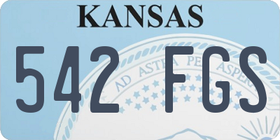 KS license plate 542FGS