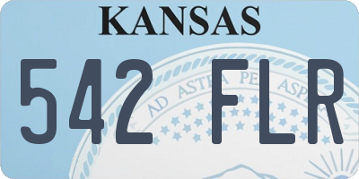 KS license plate 542FLR