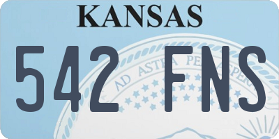 KS license plate 542FNS
