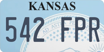 KS license plate 542FPR