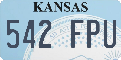 KS license plate 542FPU