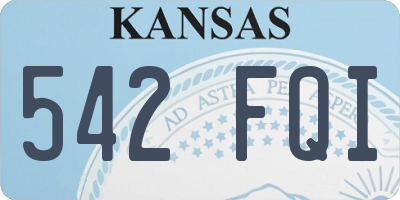 KS license plate 542FQI