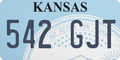 KS license plate 542GJT