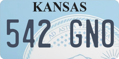 KS license plate 542GNO