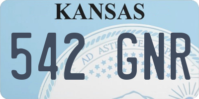 KS license plate 542GNR