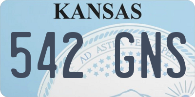 KS license plate 542GNS