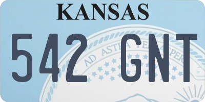 KS license plate 542GNT