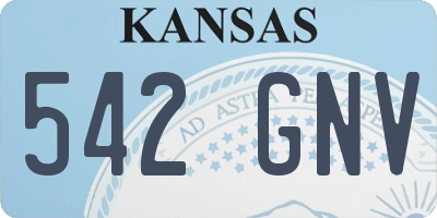 KS license plate 542GNV