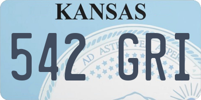 KS license plate 542GRI