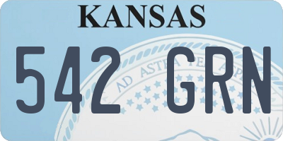KS license plate 542GRN