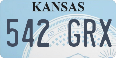 KS license plate 542GRX