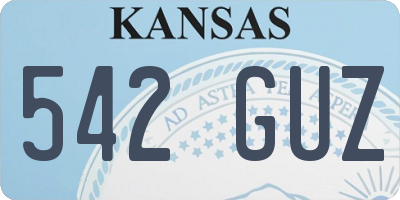 KS license plate 542GUZ