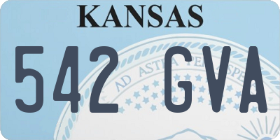 KS license plate 542GVA