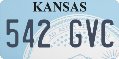 KS license plate 542GVC