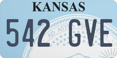 KS license plate 542GVE