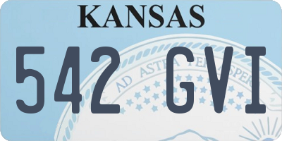 KS license plate 542GVI